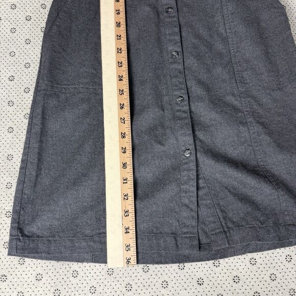 UNTUCKit Portia Cotton Utility Long Sleeve Shirtdress Dress Gray Womens Size 4 - Picture 10 of 15